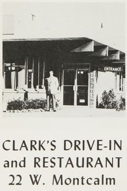 Clarks Drive-In and Restaurant - Old Yearbook Ads